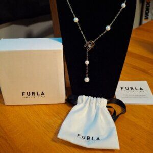 Furla Pearl Lariat Necklace: New In Box